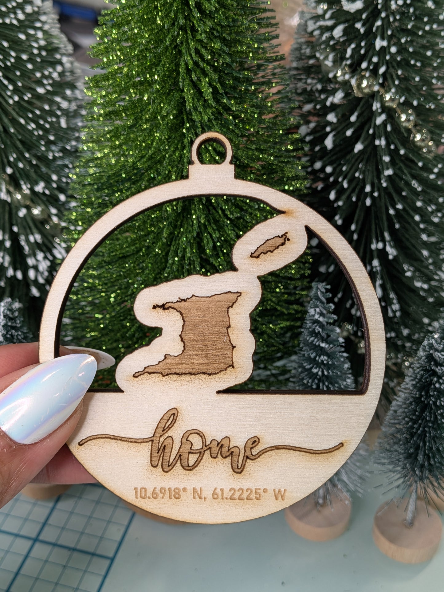 Trinidad Wooden Christmas Ornament | Laser Engraved