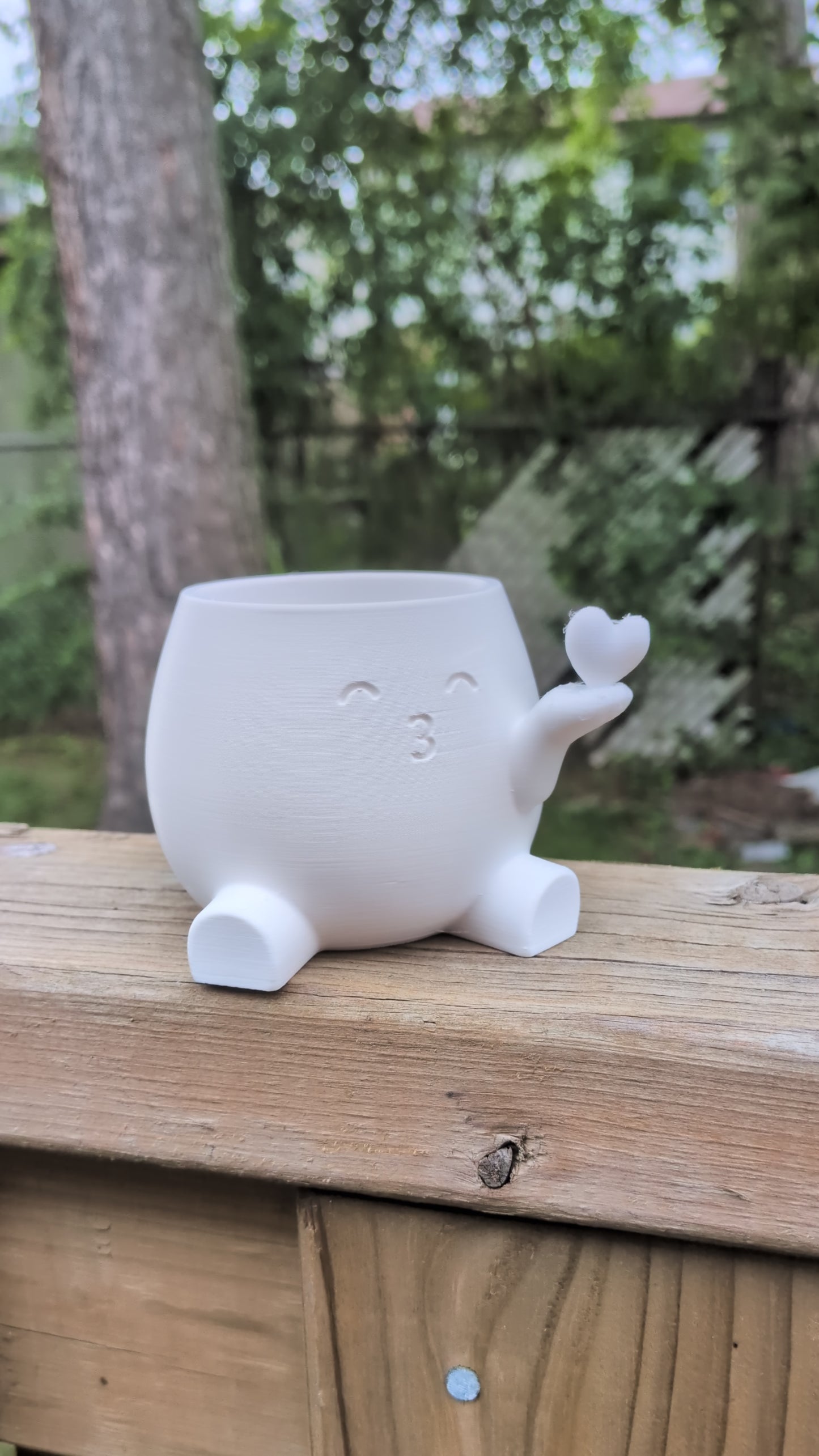 Cute Mini 3D Printed Planter | Small Succulent Pot | Desk Plant Holder