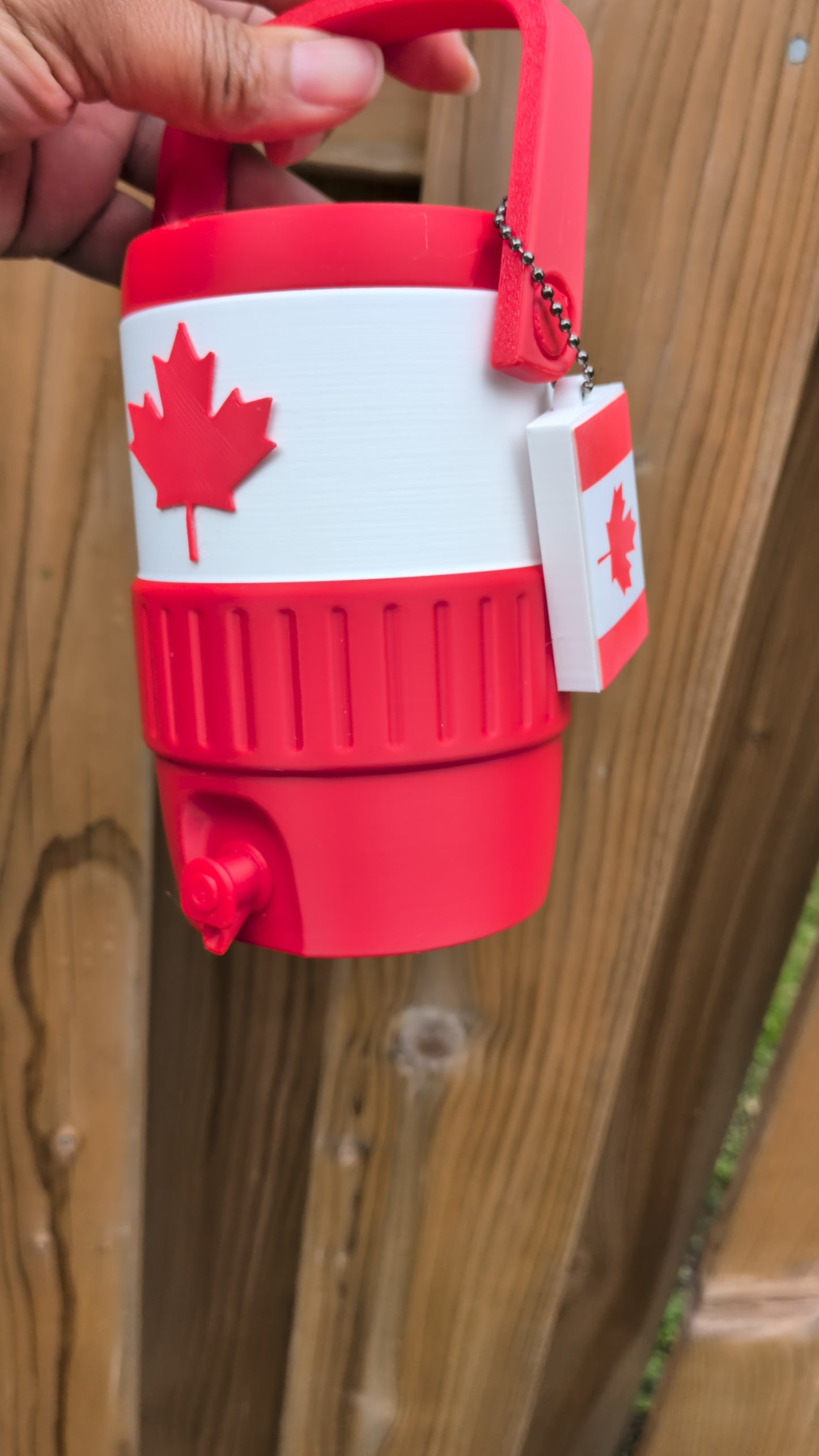 Canada Inspired 3D Printed Can Koozie | Canadian Flag Beverage Holder