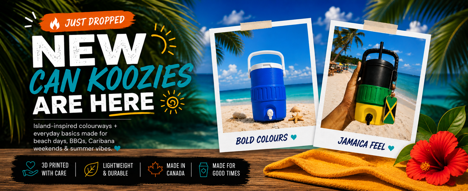 Island-Inspired Can Koozies