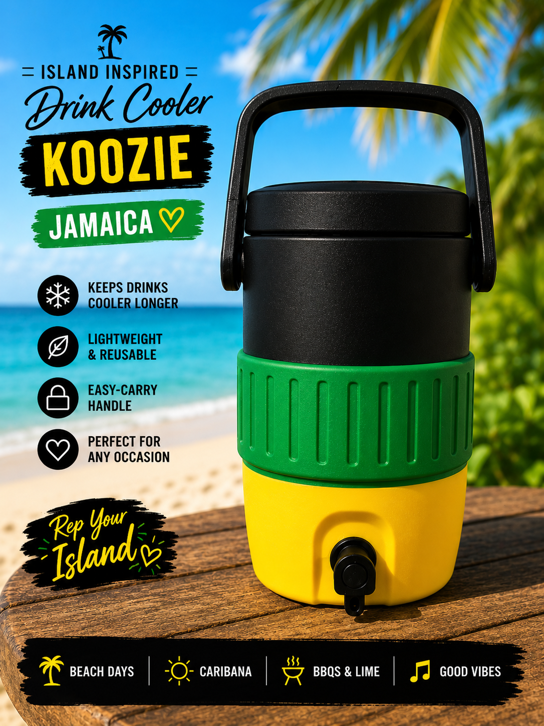 Island Inspired Drink Cooler Koozie