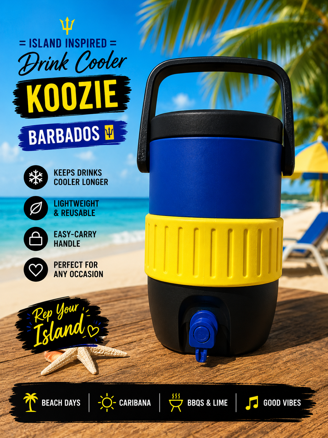 Island Inspired Drink Cooler Koozie