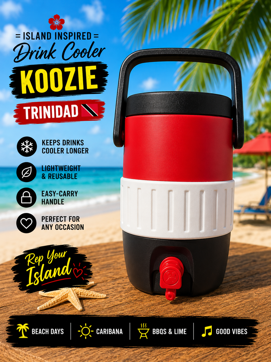 Island Inspired Drink Cooler Koozie