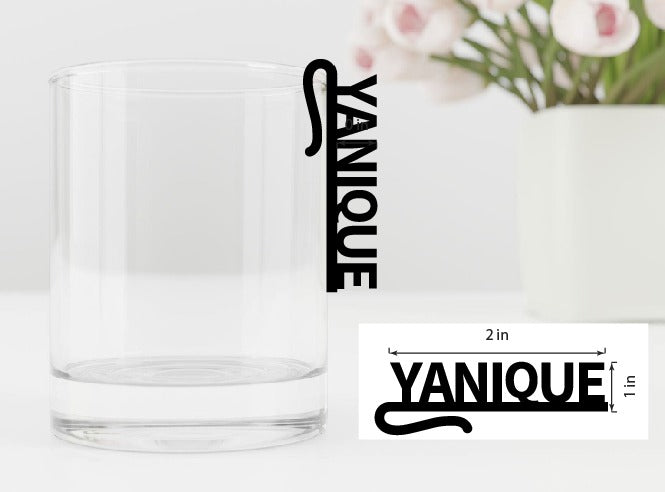 Personalized Acrylic Drink Charm – Name Glass Tag