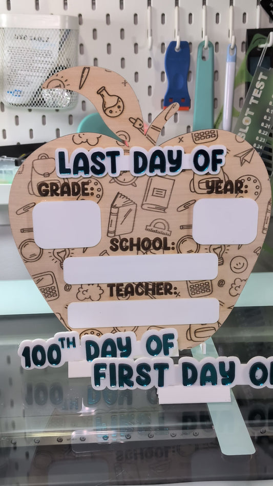 Personalized Reusable First & Last Day of School Sign