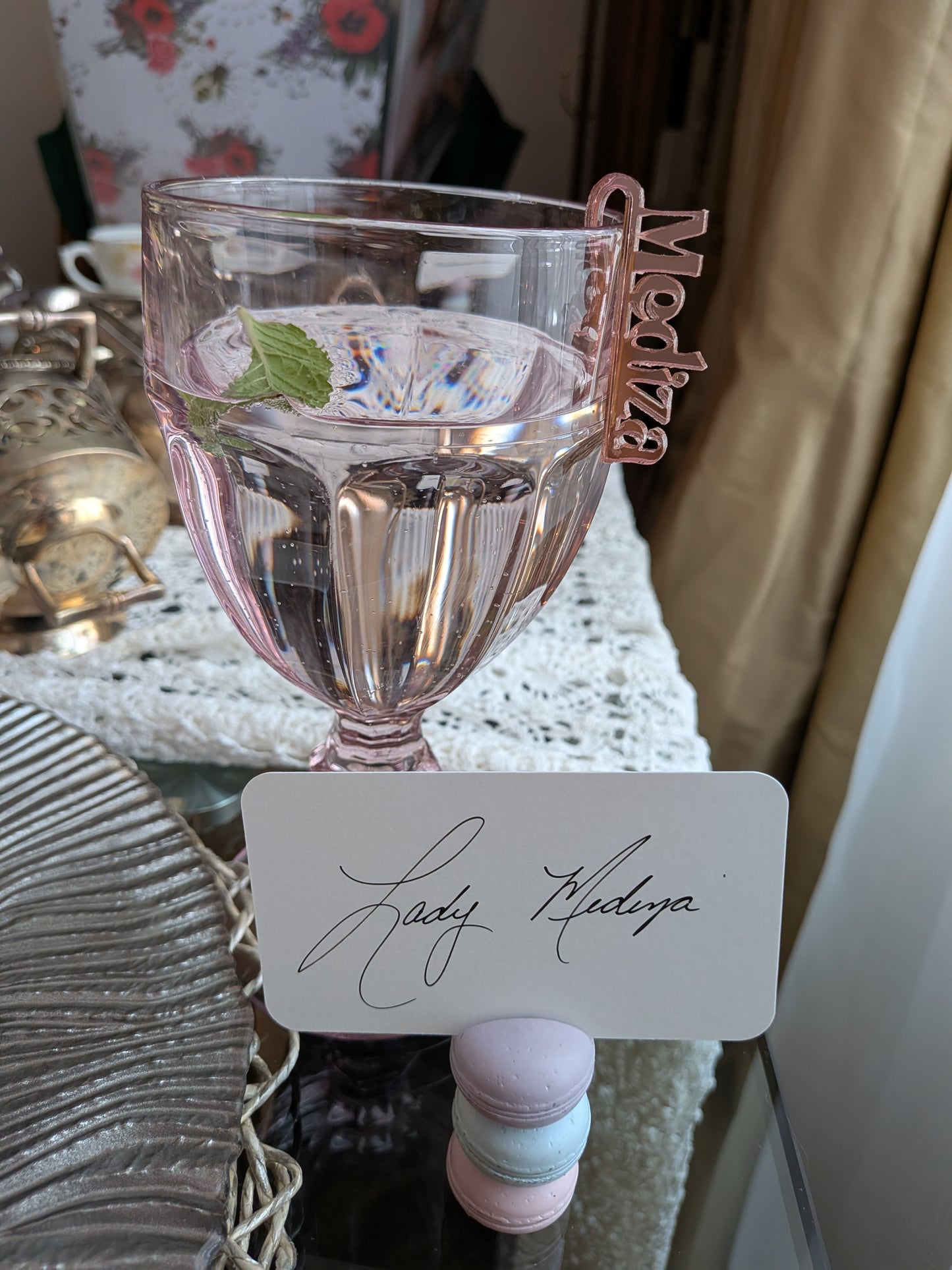 Personalized Acrylic Drink Charm – Name Glass Tag