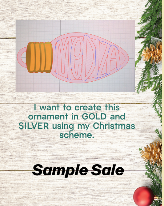 Personalized Christmas Light Bulb Name Ornament | Christmas Sample Sale