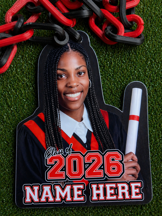 Custom Graduation Photo Chain | 1 Photo Personalized Grad Keepsake Necklace