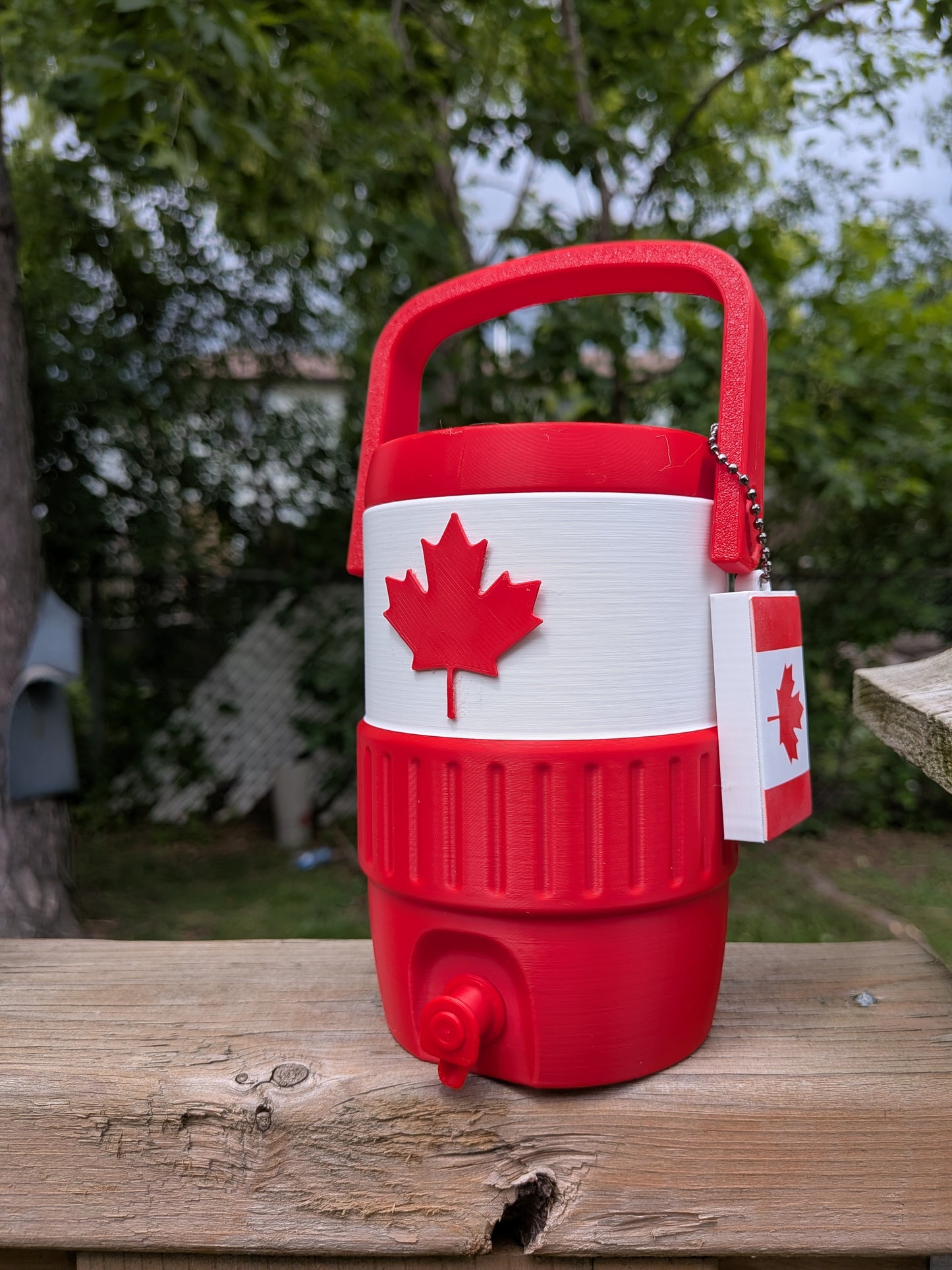 Canada Inspired 3D Printed Can Koozie | Canadian Flag Beverage Holder