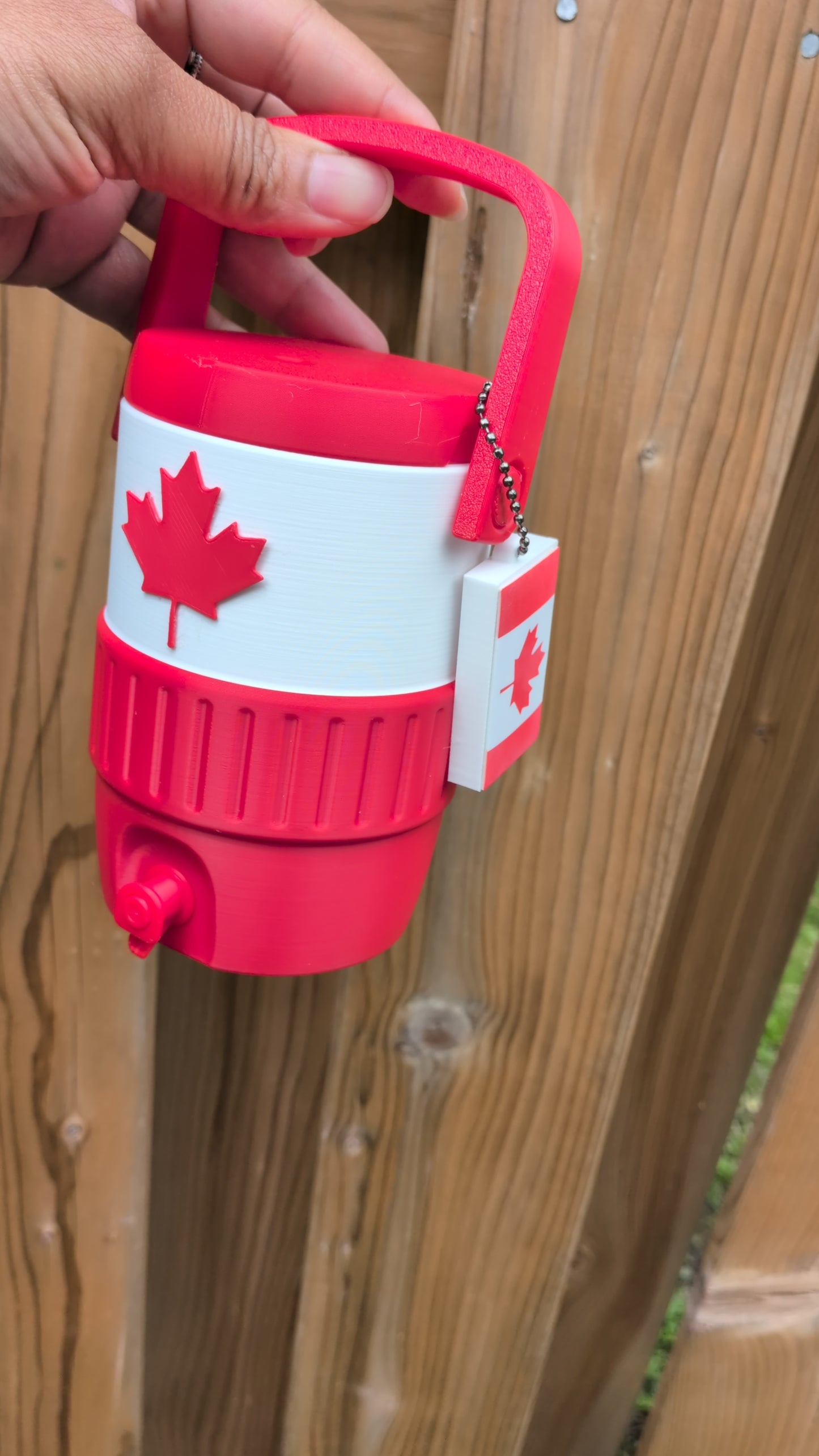 Canada Inspired 3D Printed Can Koozie | Canadian Flag Beverage Holder