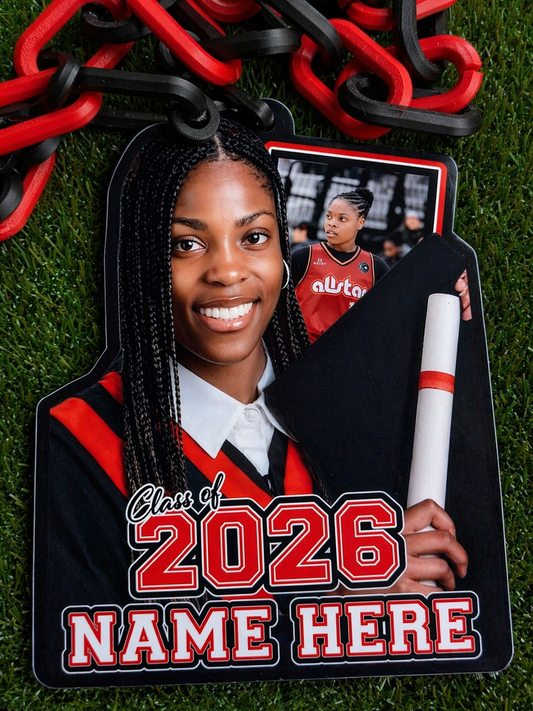 Custom Graduation Photo Chain | 2 PHOTO Personalized Grad Keepsake Necklace