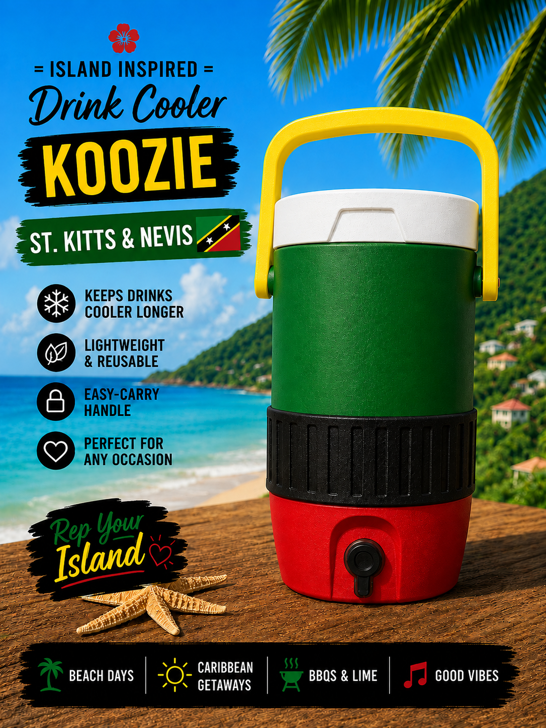 Island Inspired Drink Cooler Koozie
