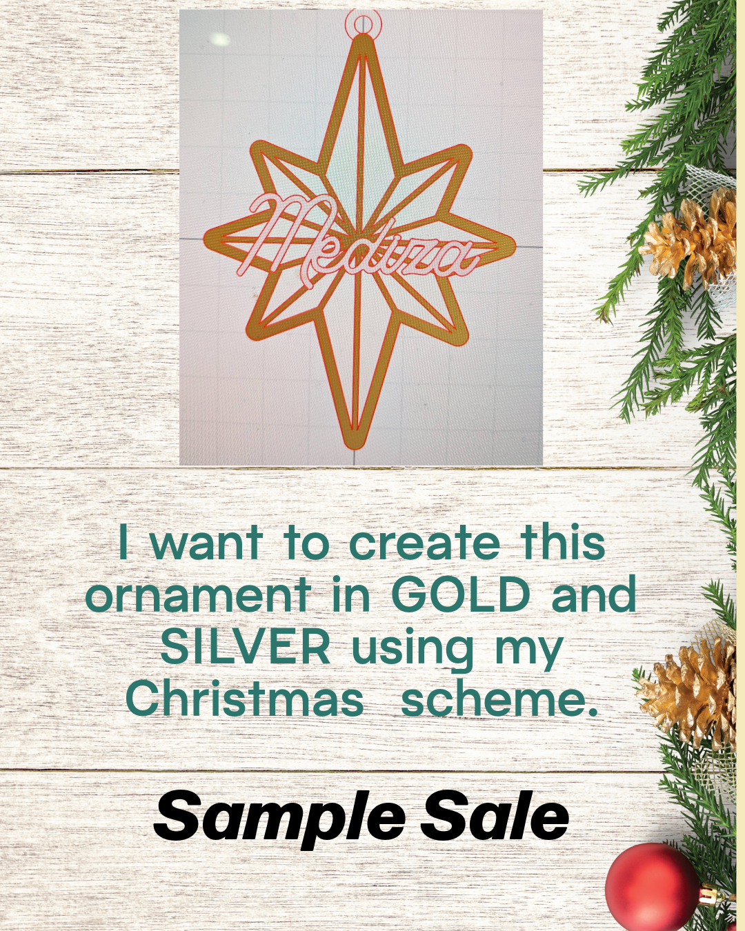 Personalized Star Name Ornament | Christmas Sample Sale