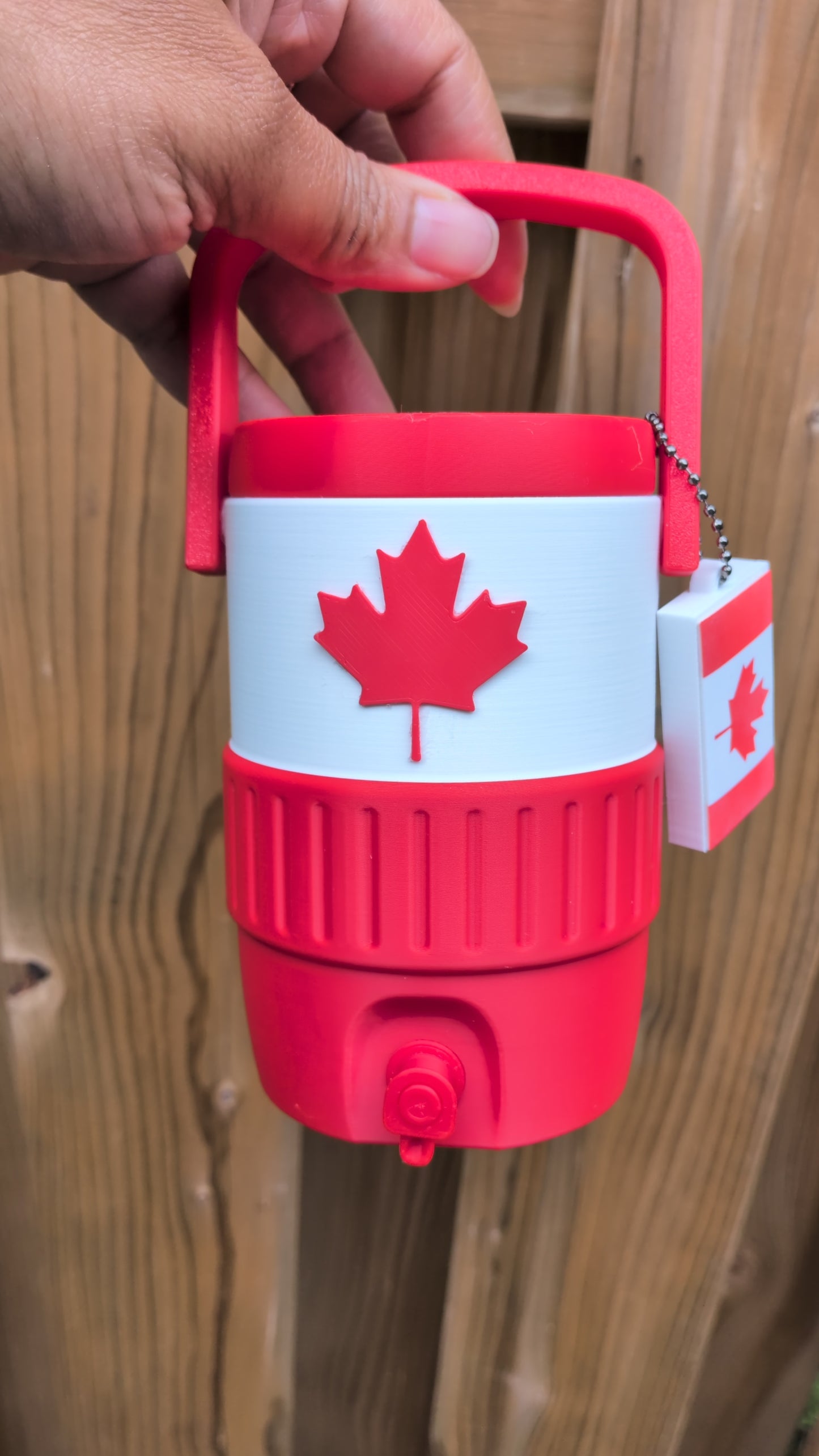 Canada Inspired 3D Printed Can Koozie | Canadian Flag Beverage Holder